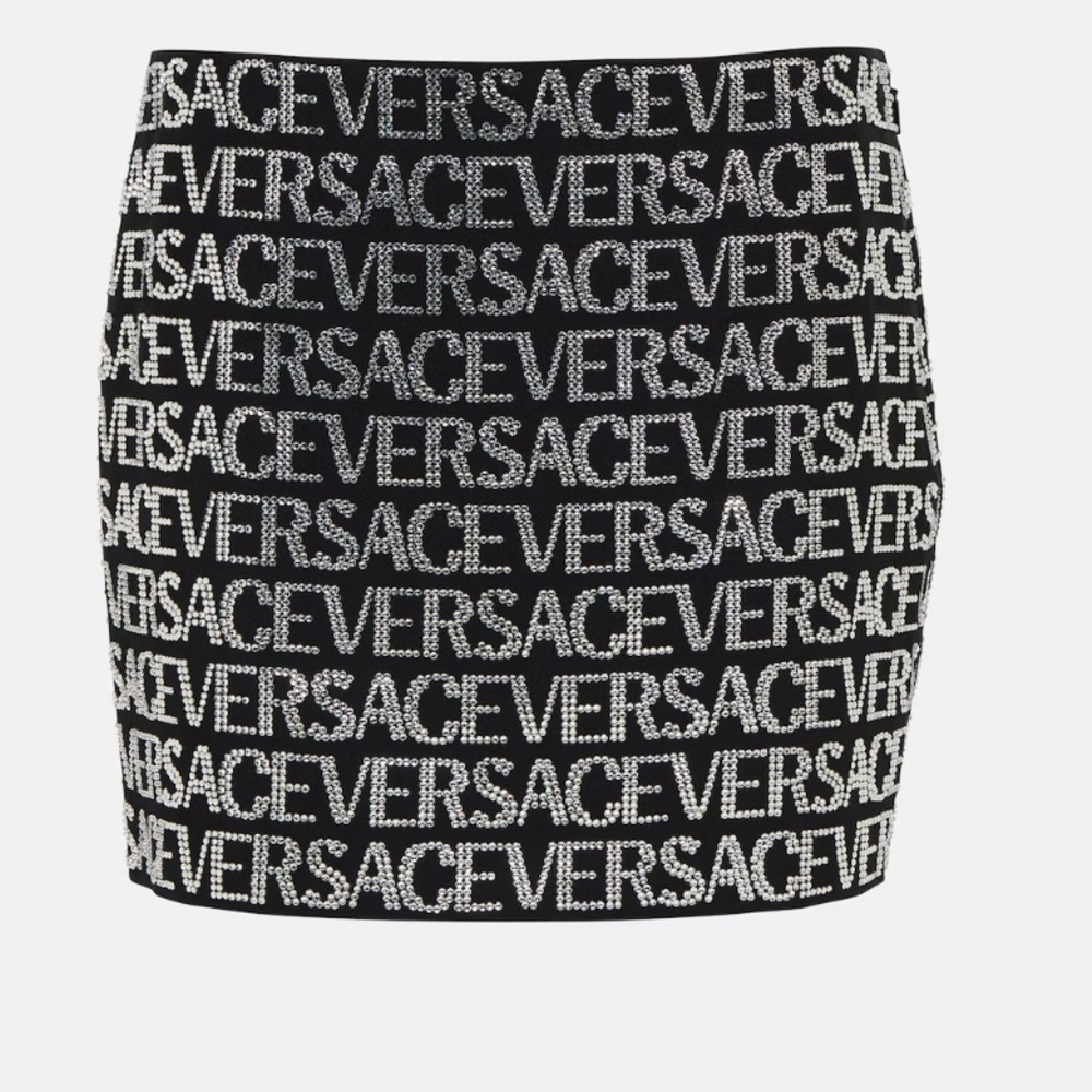 Versace embellished rhinestone skirt